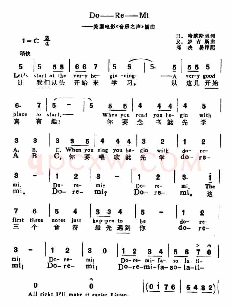 [美]Do-Re-Mi（儿歌、中英对照）