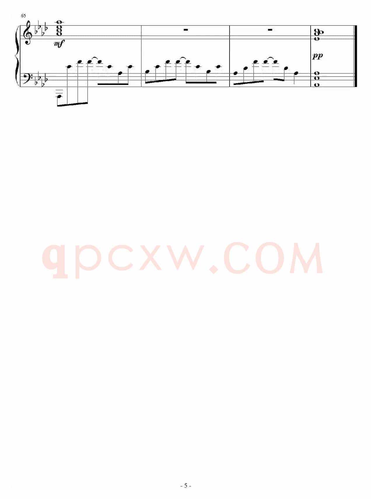 my heart will go on（钢琴谱）