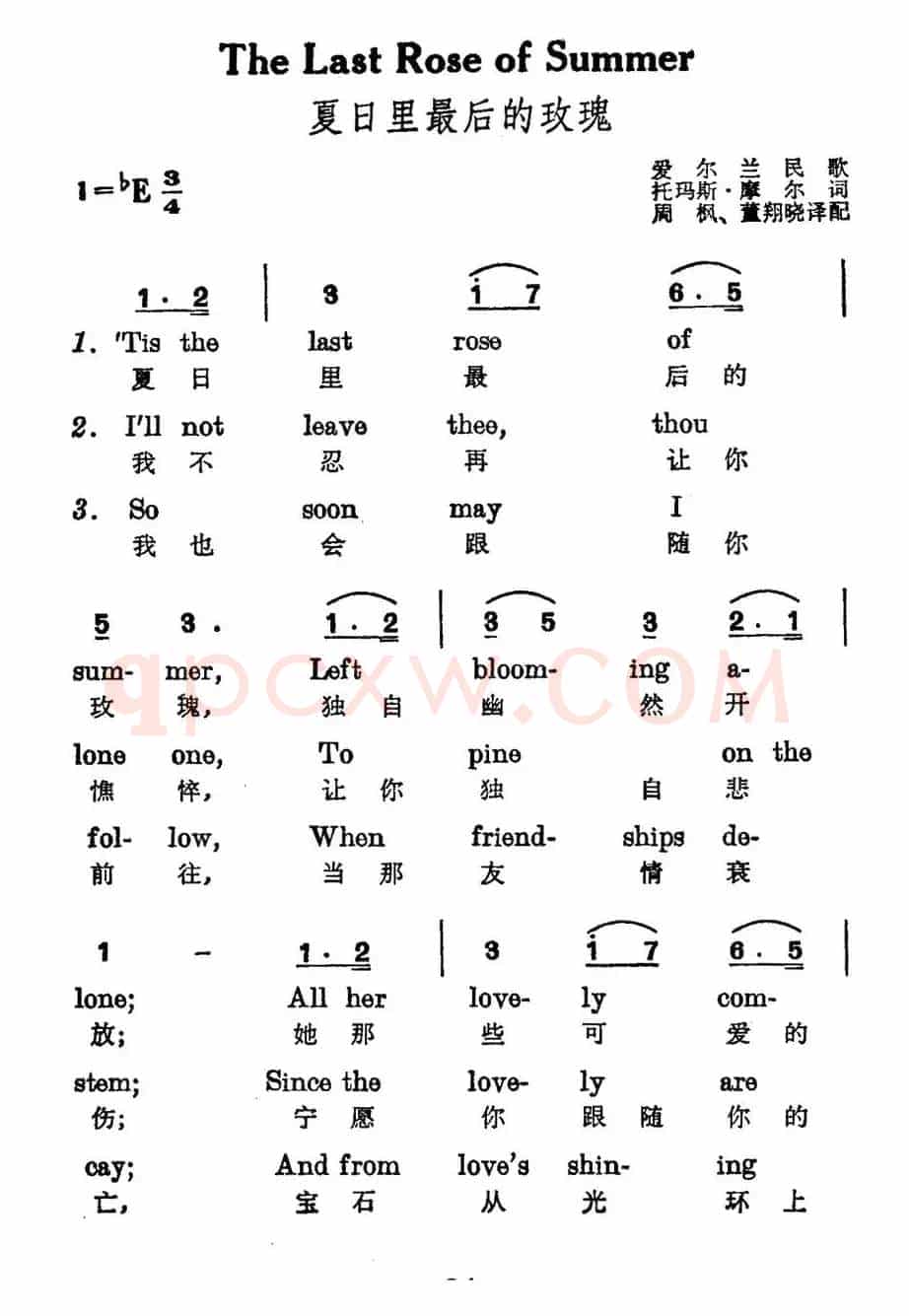 [爱尔兰]夏日里最后的玫瑰