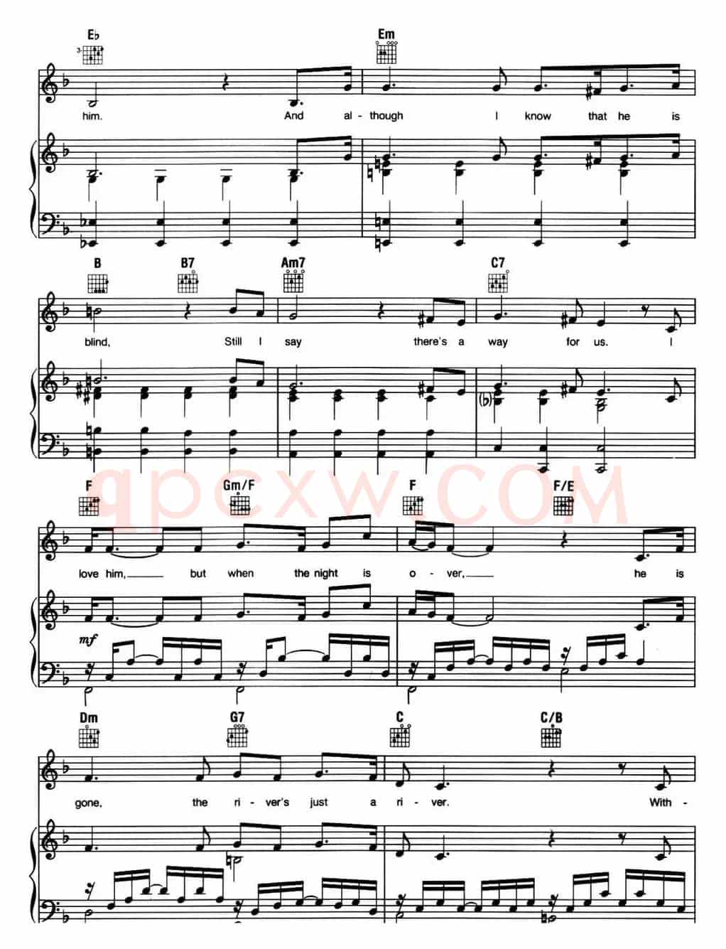 On My Own(音乐剧《悲惨世界》(Les Miserables)选曲、正谱 )