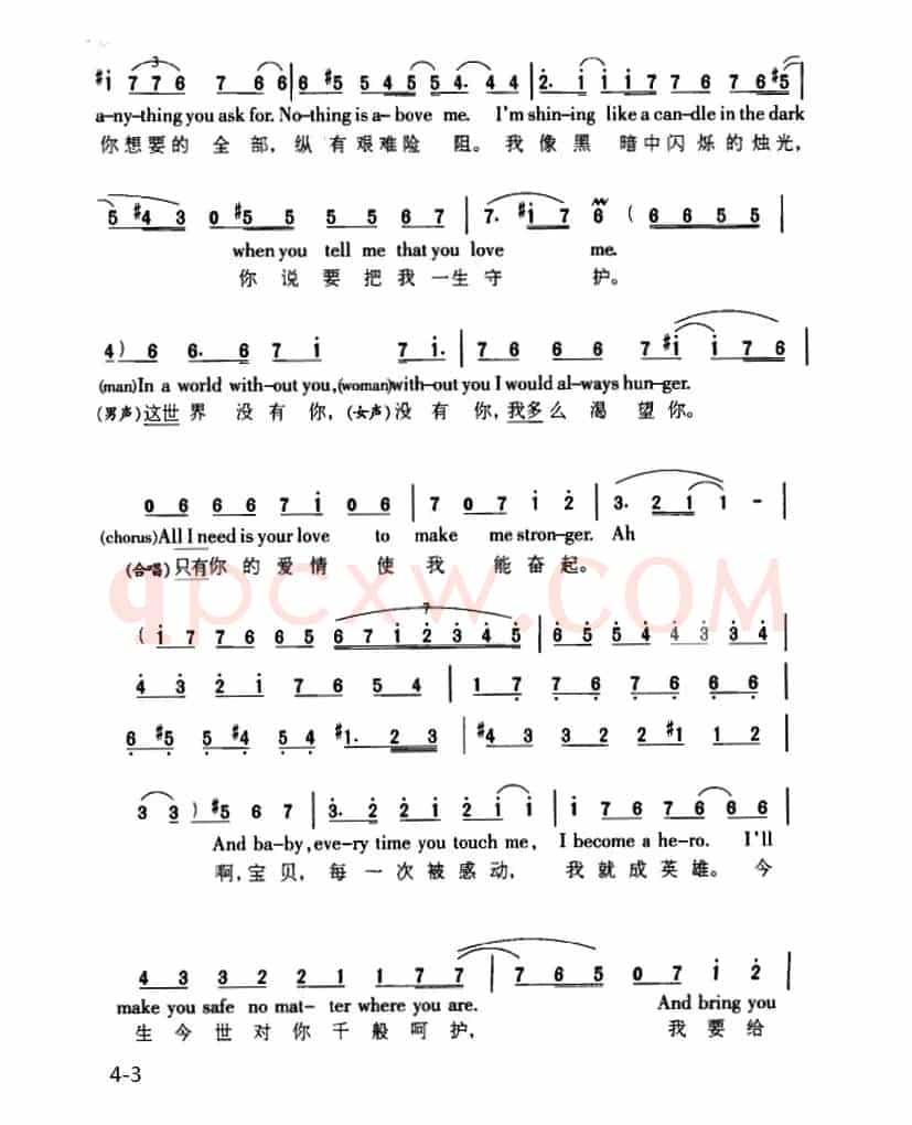 当你说爱我时（中外文对照版）