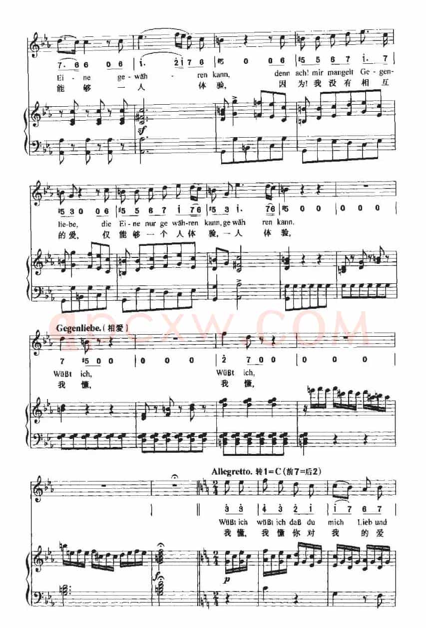 Seufzer eines Ungeliebten und Gegenliebe（失恋的叹息和爱恋）