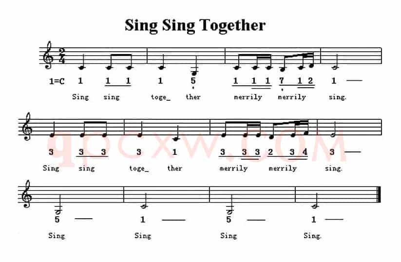 Sing sing together（一起来唱歌）（英文儿歌）