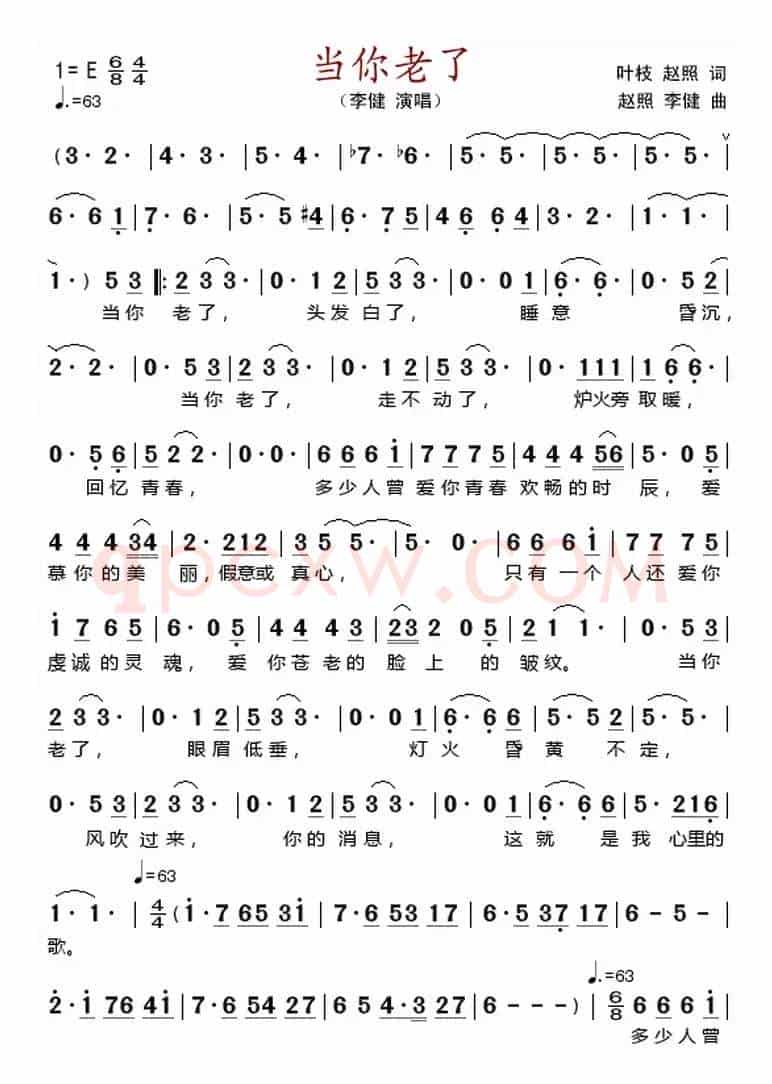 当你老了 
