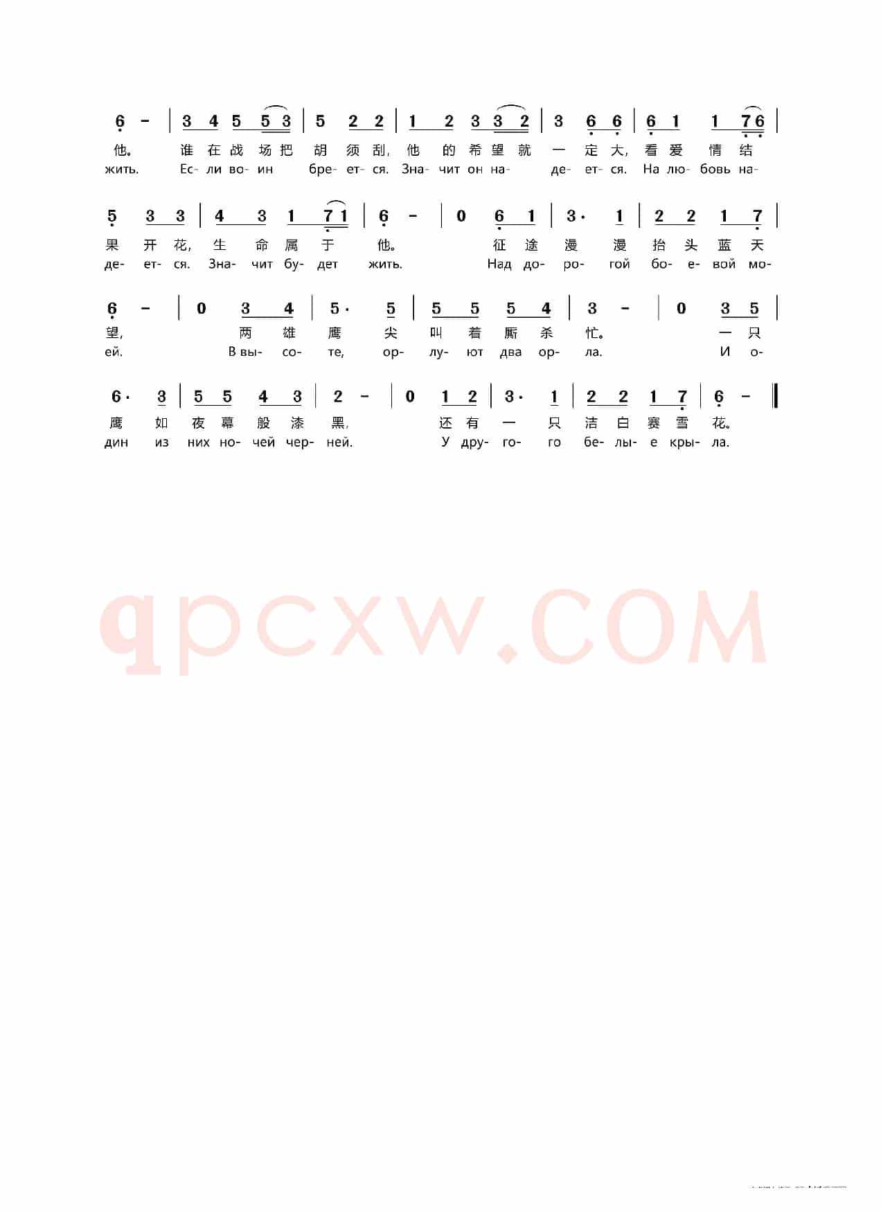 [俄]两只雄鹰（два орла）