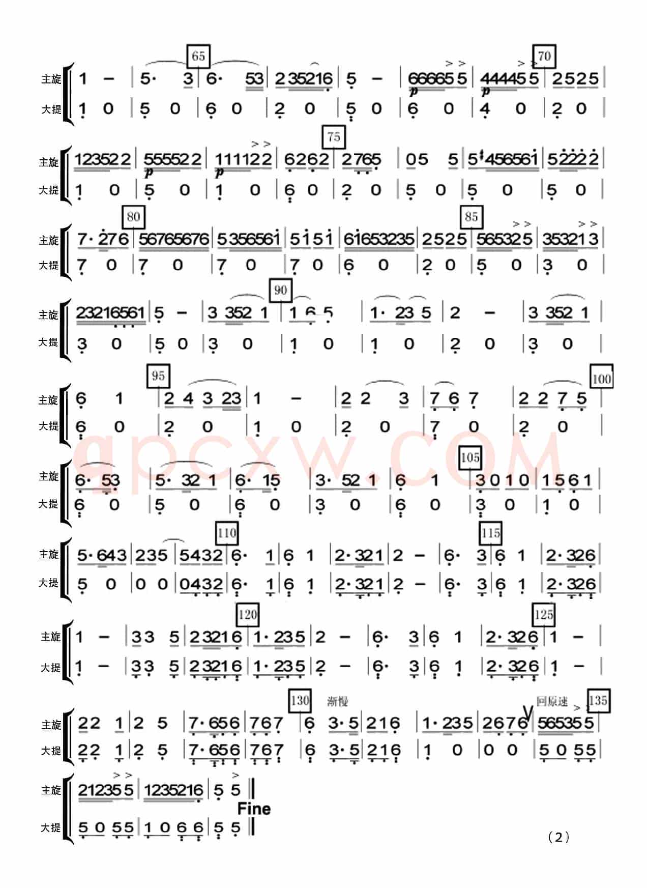 采茶舞曲（民乐合奏）（分谱）