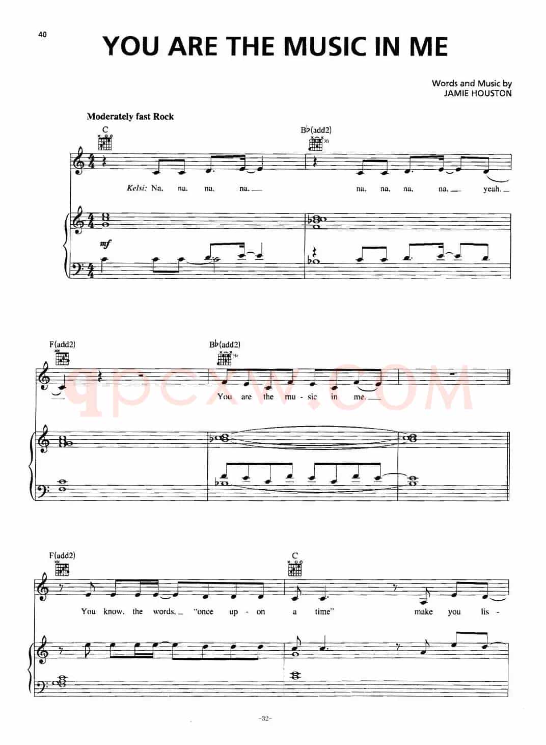 [美]You Are the Music in Me (Sharpay Version)（正谱）