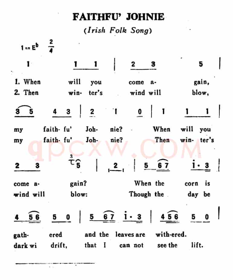 [爱尔兰]FAITHFU’JOHNIE（忠实的佐尼）