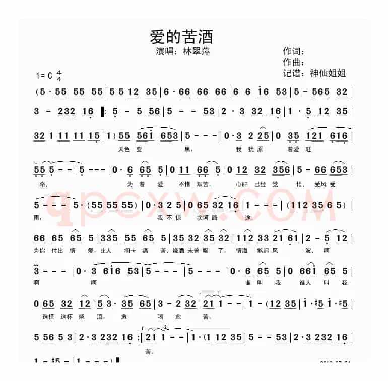 爱的苦酒（闽南语演唱）