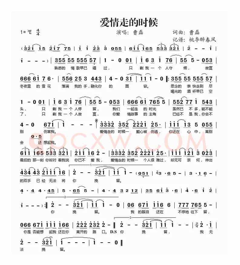 爱情走的时候
