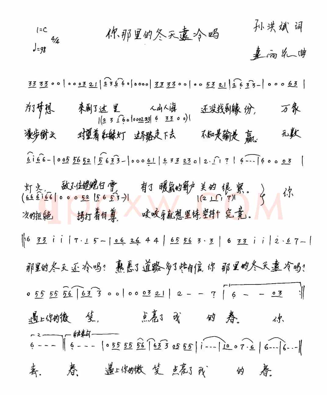 你那里的冬天还冷吗