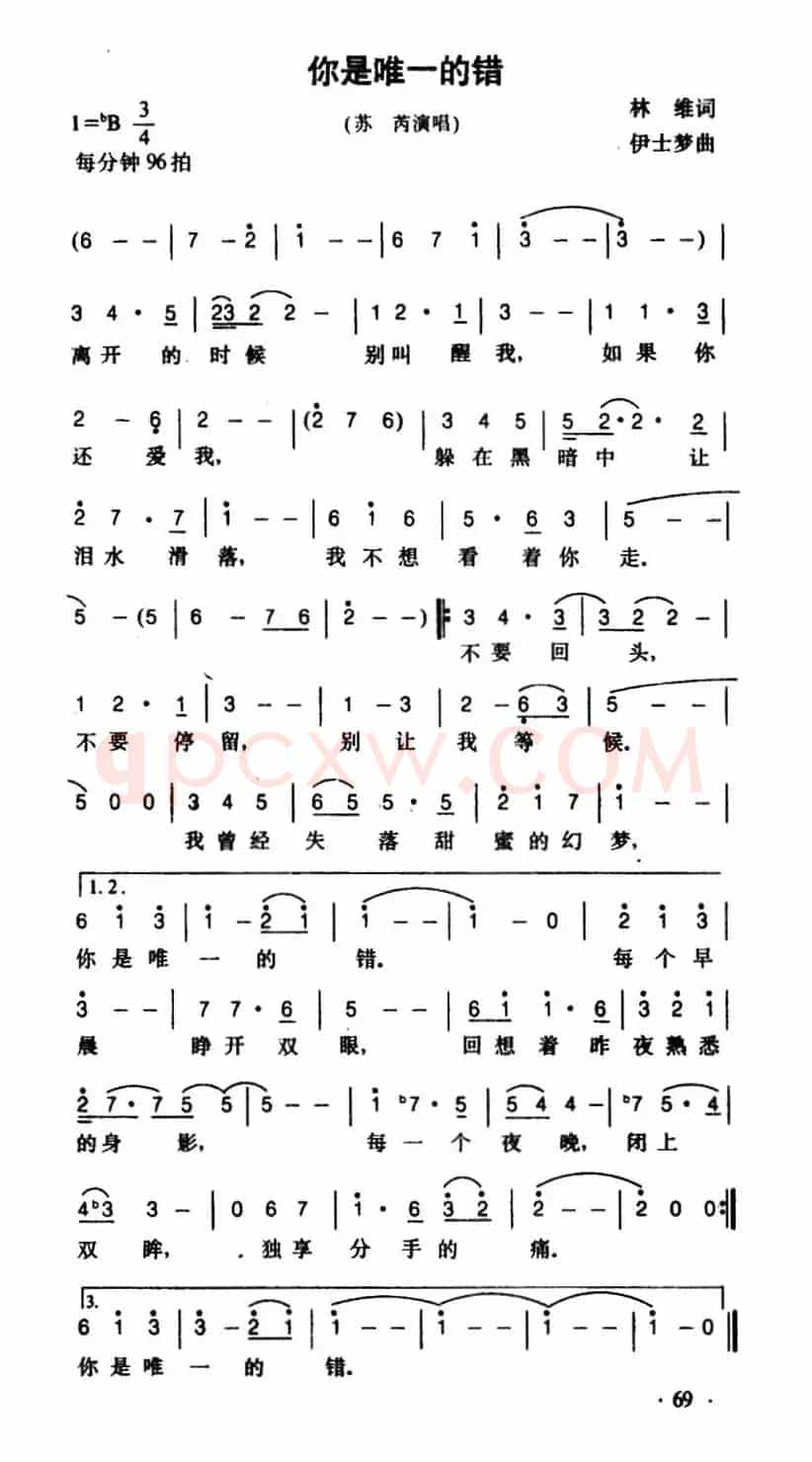 你是唯一的错