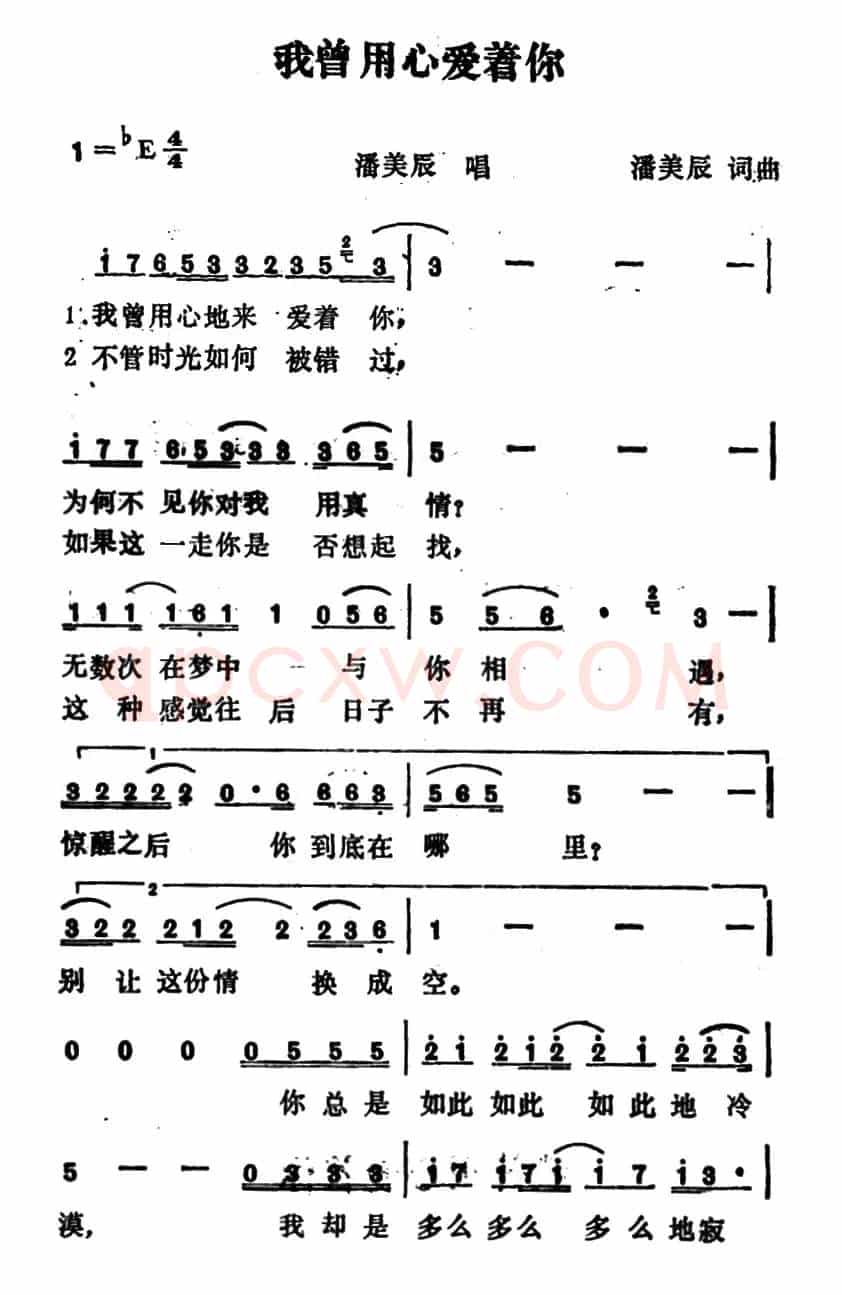 我曾用心爱着你