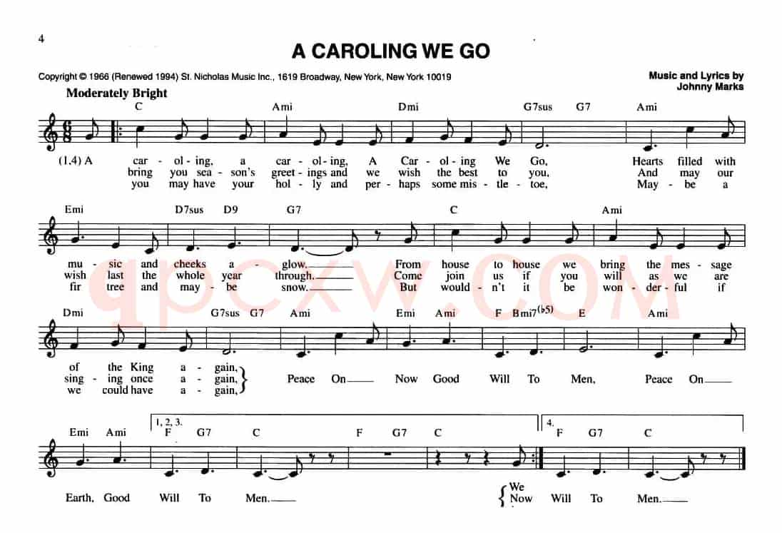 A CAROLING WE GO