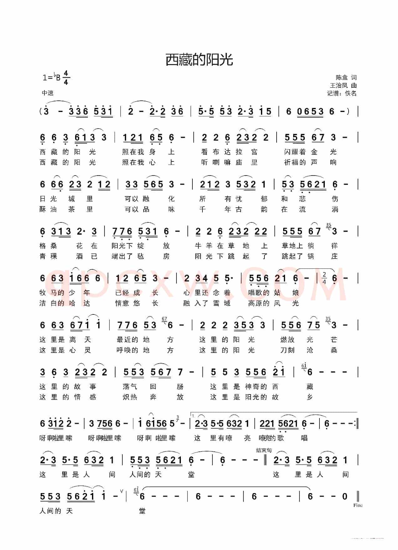 西藏的阳光