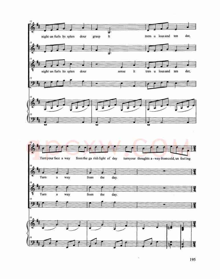 The Music of The Night（合唱 正谱）