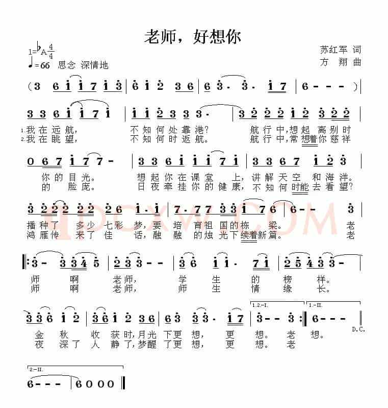 老师，好想你