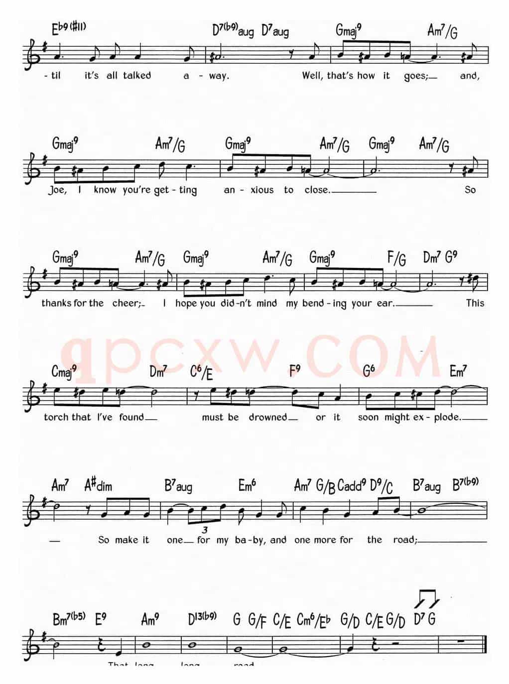 蓝调音乐：One For My Baby（And One More For The Road）