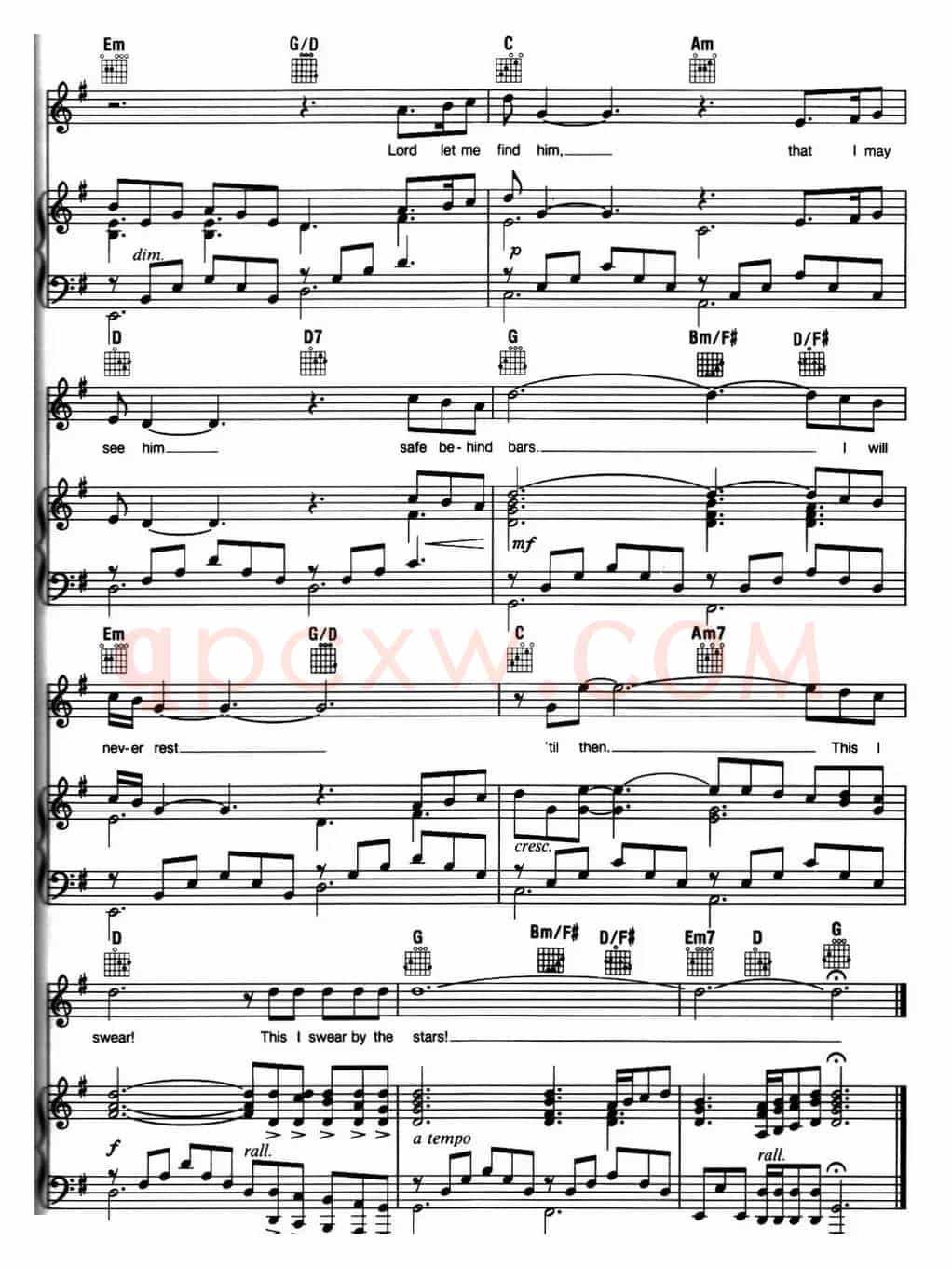 Stars （音乐剧《悲惨世界》（Les Miserables）选曲、正谱 ）