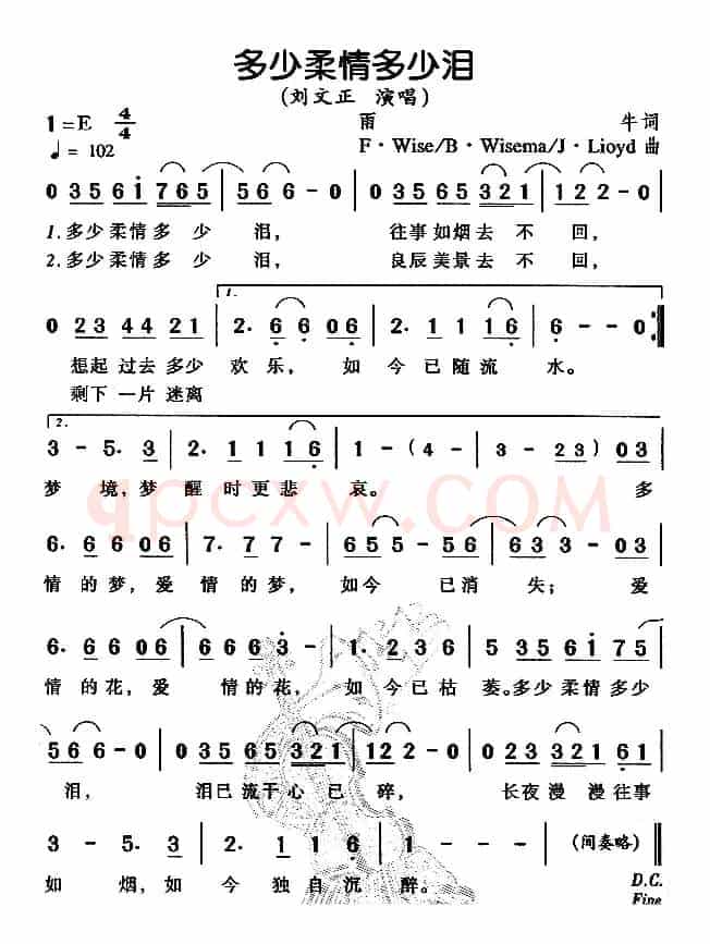多少柔情多少泪