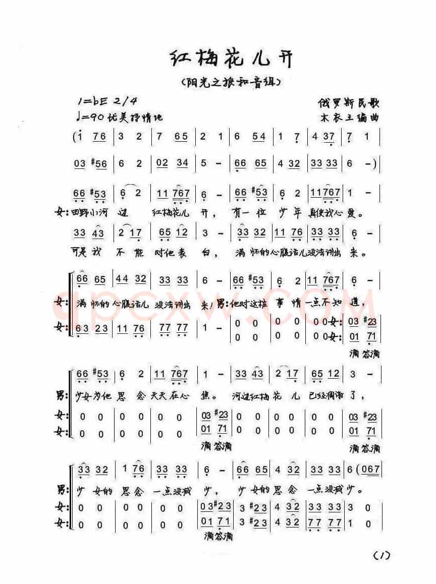 [俄] 红梅花儿开（阳光之旅和音组演唱版）