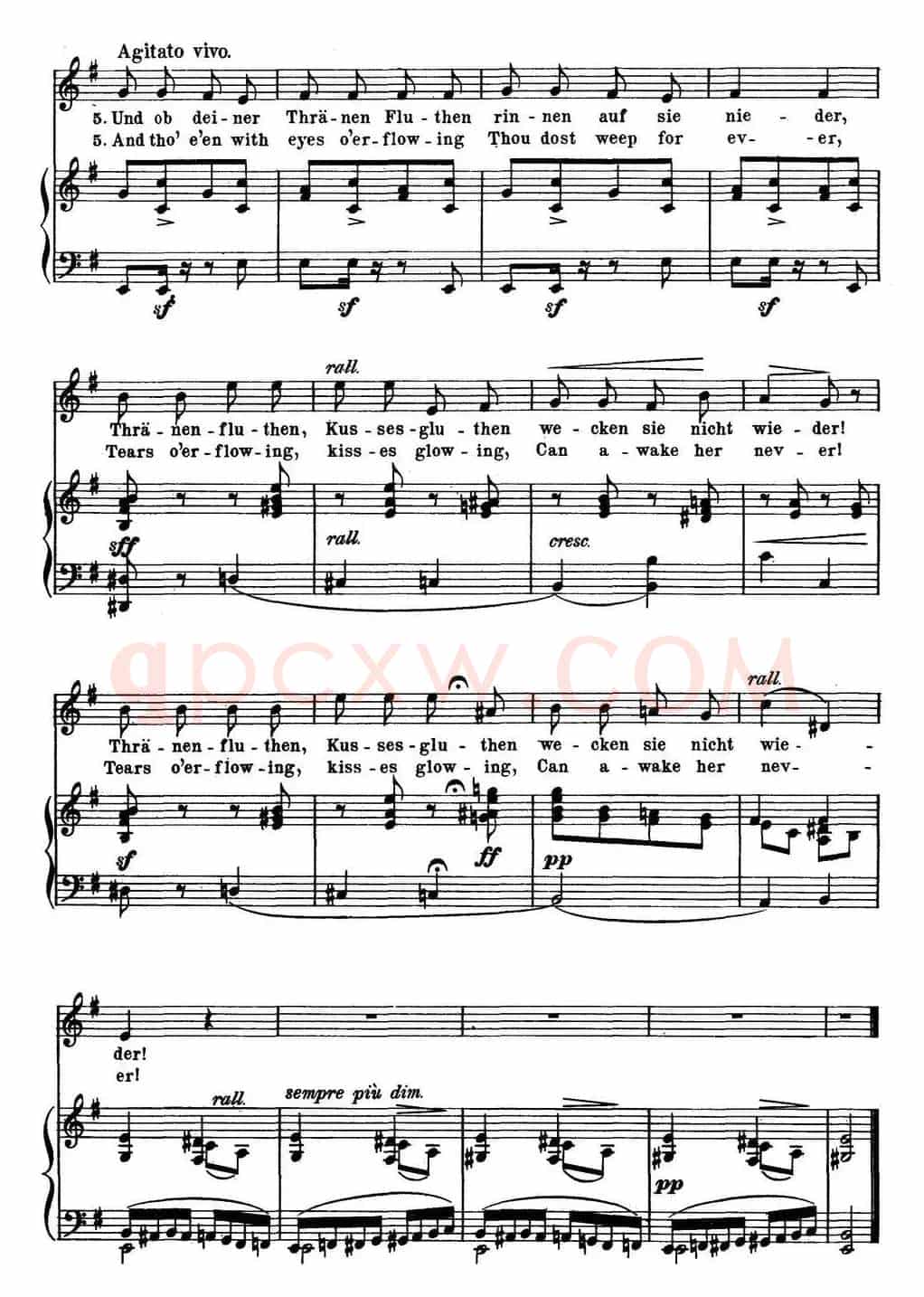 Chopin-17 Polish Songs Op.74，No.15（Die Heinmkehr. Homeward.）（钢琴伴奏谱）