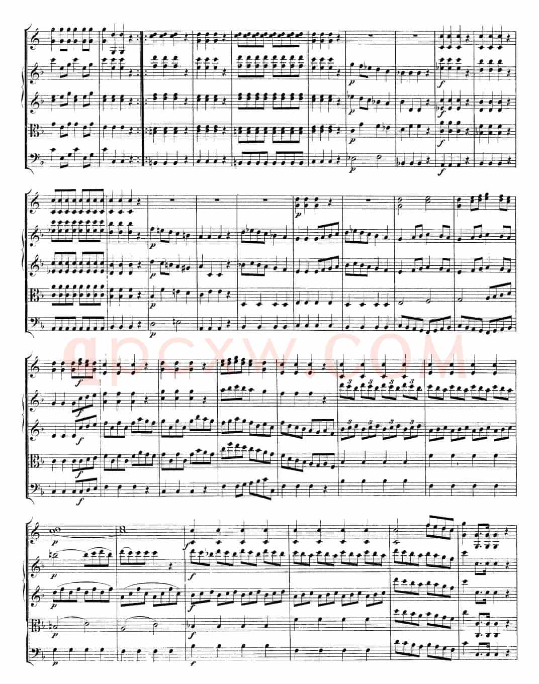 Mozart《A Musical Joke，K.522》（总谱）