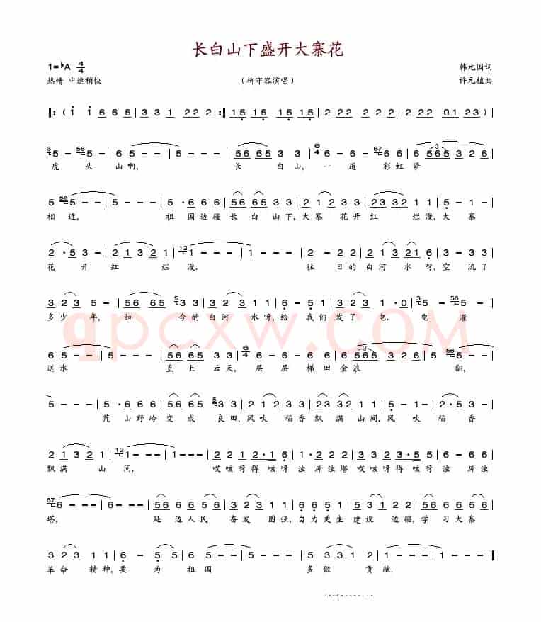 长白山下盛开大寨花