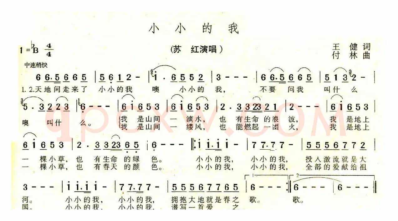 小小的我（王健词 付林曲）
