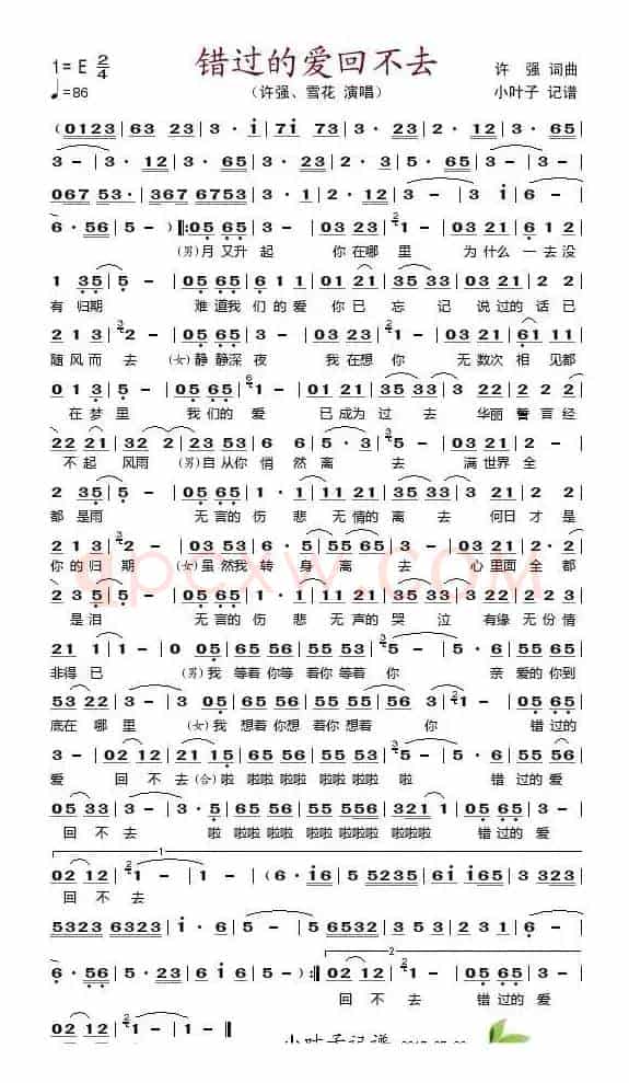 错过的爱回不去