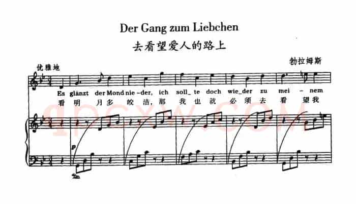 去看望爱人的路上（波西米亚民歌）（中外文对照、正谱）