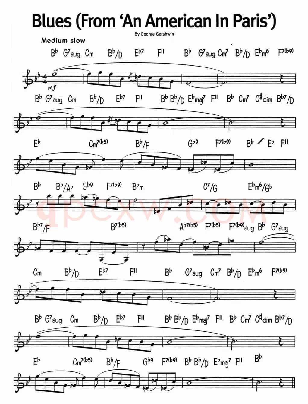 蓝调音乐：Blues（From An American In Paris）