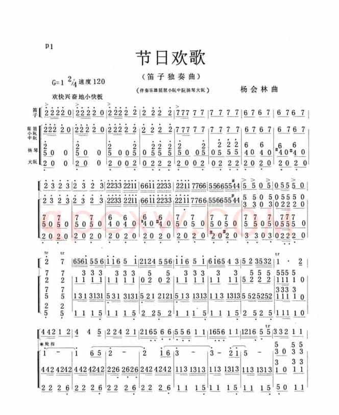 节日欢歌（笛子独奏）