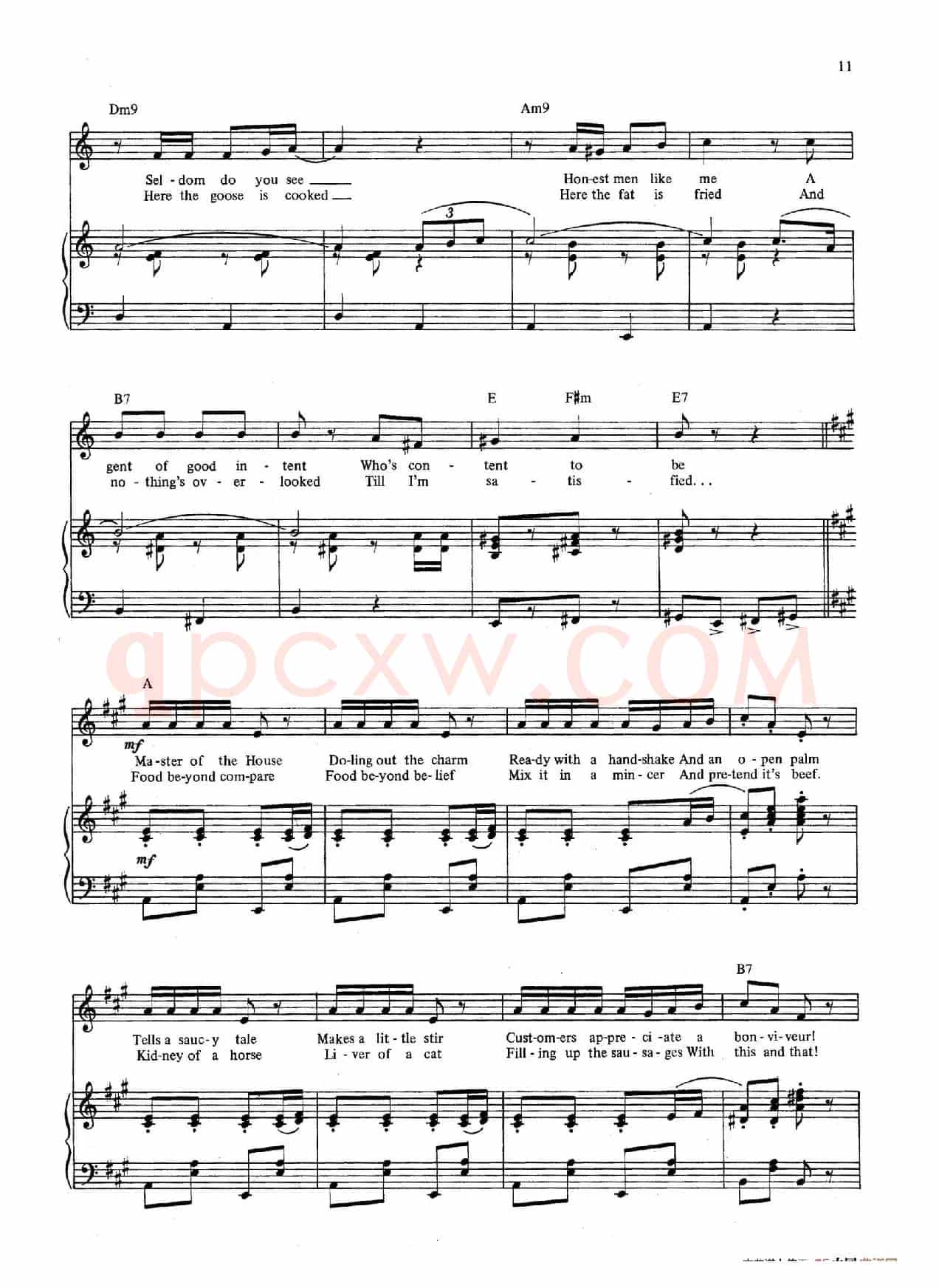 Master of the House (音乐剧《悲惨世界》(Les Miserables)选曲、正谱 )
