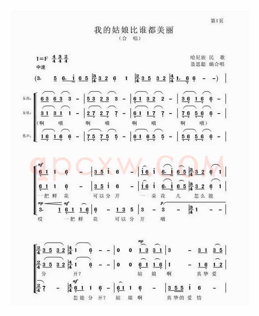 我的姑娘比谁都美丽（合唱）