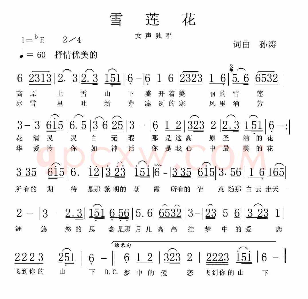 雪莲花（孙涛词 孙涛曲）