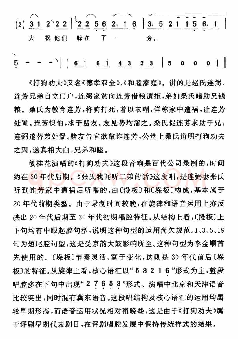 张氏我闻听二弟的话（《打狗劝夫》张氏[旦]唱段）