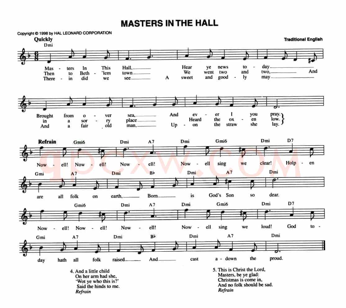 MASTERS IN THE HALL