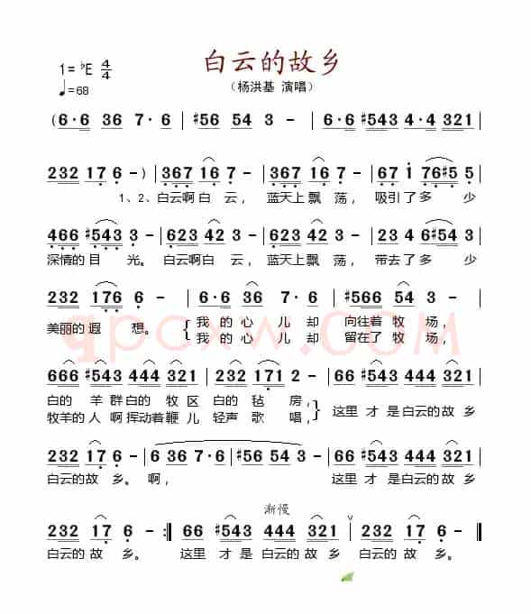 白云的故乡（杨洪基演唱版）