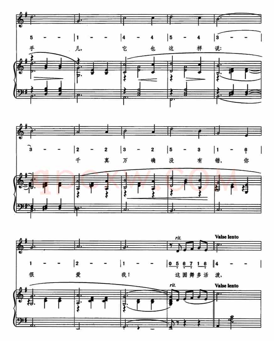 [匈]圆舞曲（歌剧《风流寡妇》选曲、线简混排、正谱）