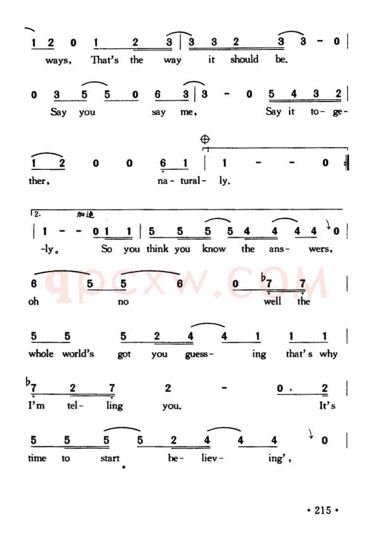 [美]Say You Say Me（说你说我）
