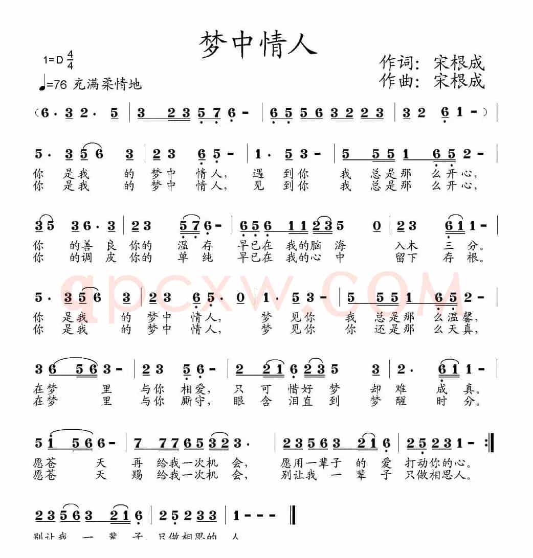 梦中情人(宋根成词曲)