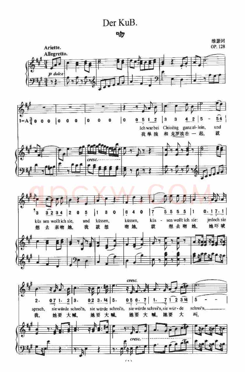 Der KuB（吻 [中外文对照、正谱]）