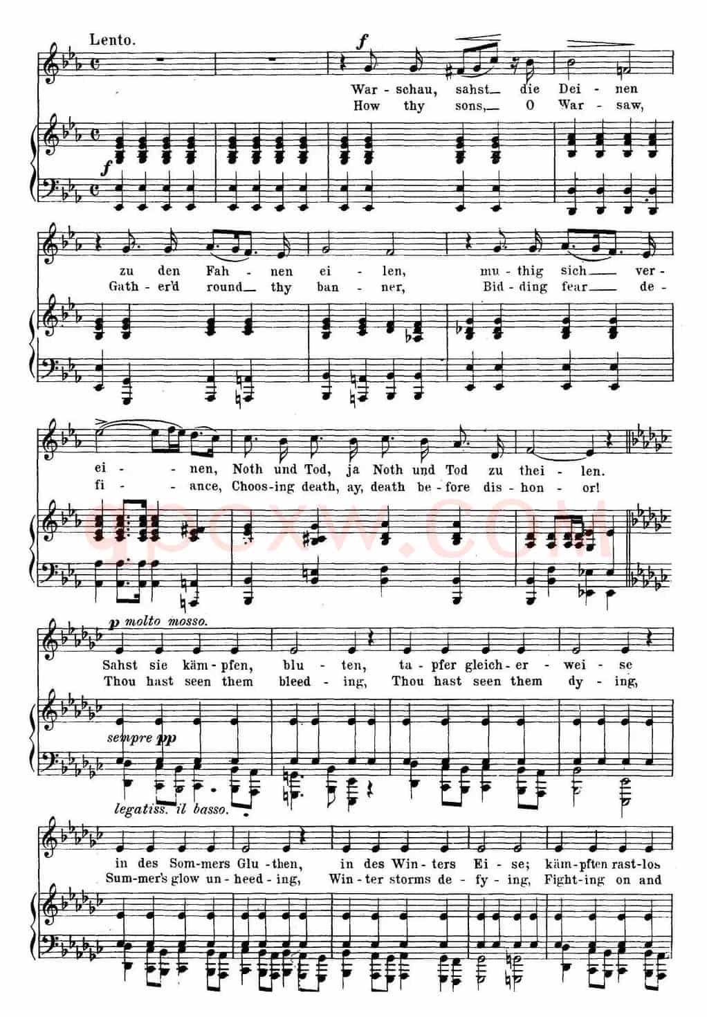 Chopin-17 Polish Songs Op.74,No.17(Polens Grabgesang. Poland's Dirge.)(钢琴伴奏谱)