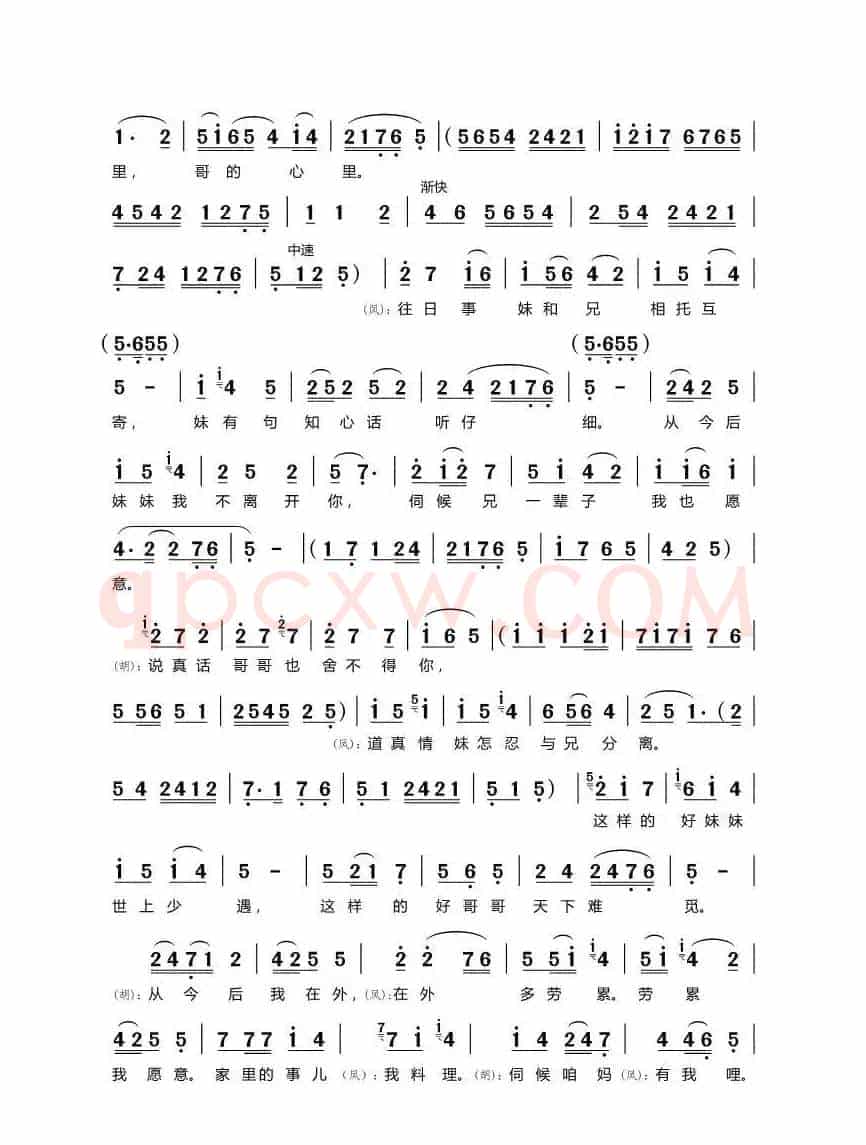 叫哥哥你莫要如此介意（眉户剧《屠夫状元》选段）