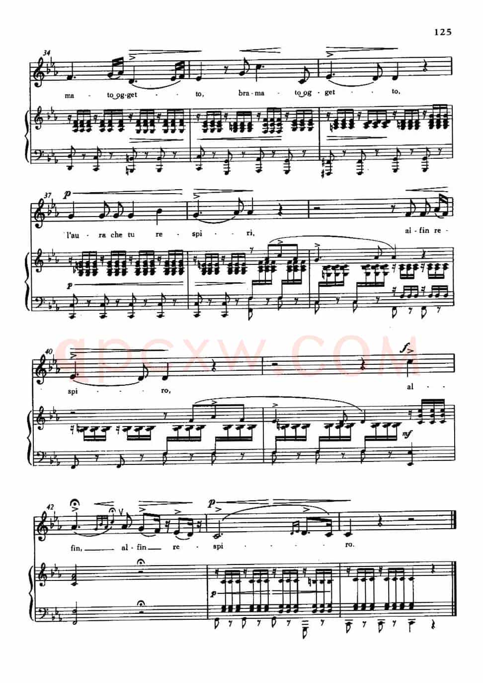 [意]O del mio dolce ardor（我怀着满腔热情）