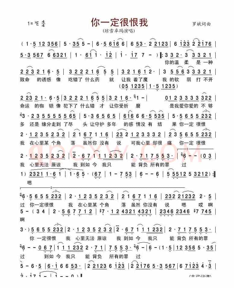 你一定很恨我
