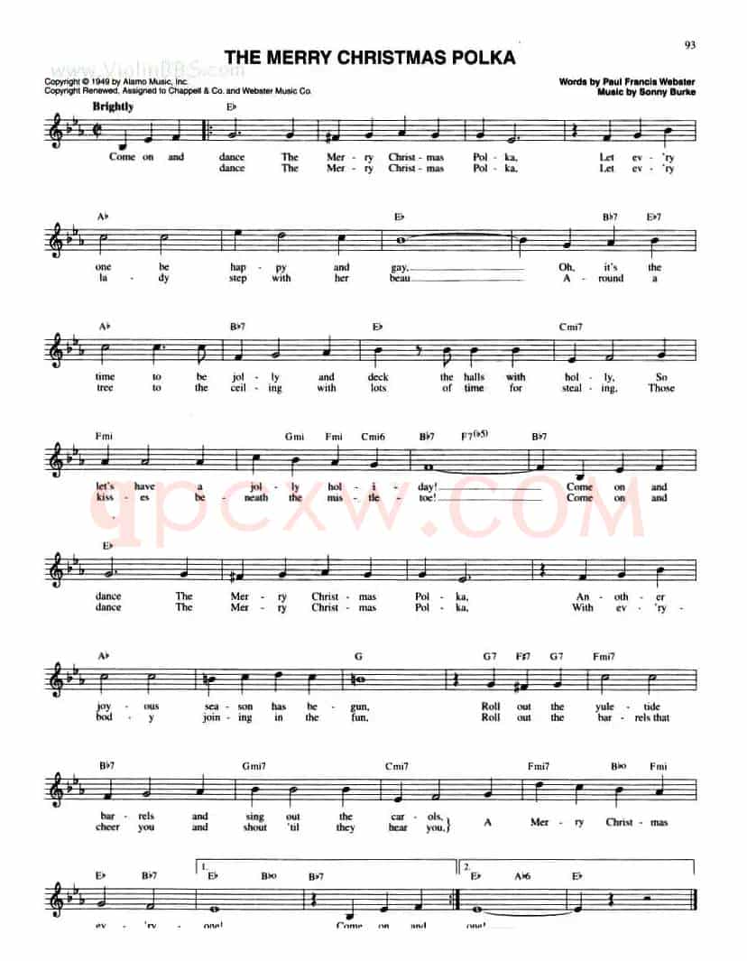 THE MERRY CHRISTAMS POLKA