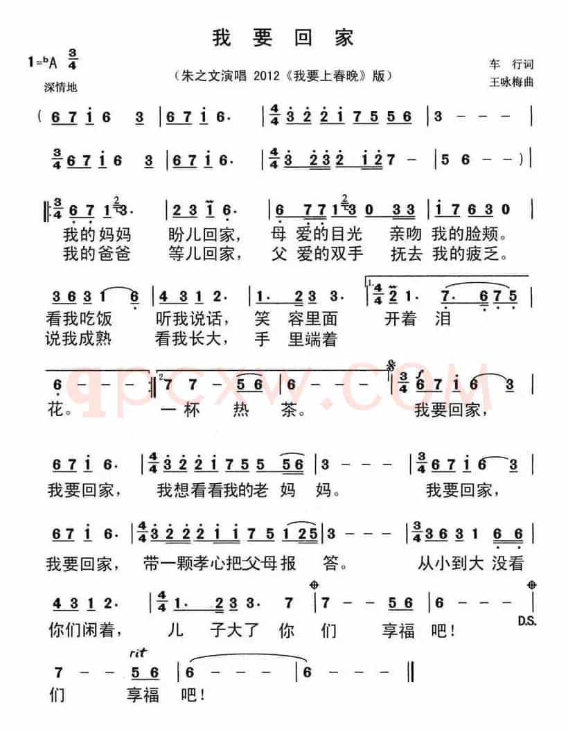 我要回家（《我要上春晚》版）