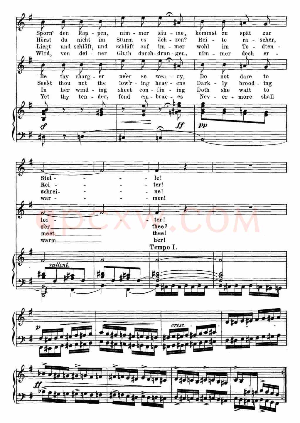 Chopin-17 Polish Songs Op.74，No.15（Die Heinmkehr. Homeward.）（钢琴伴奏谱）